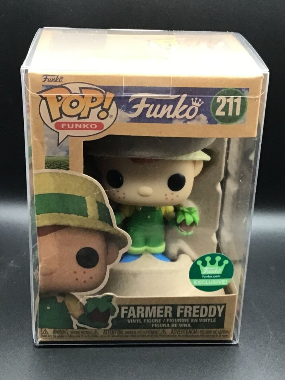 Funko Pop Farmer Freddy #211 Earth Day 2024 Funko Shop Exclusive w/Pop Protector